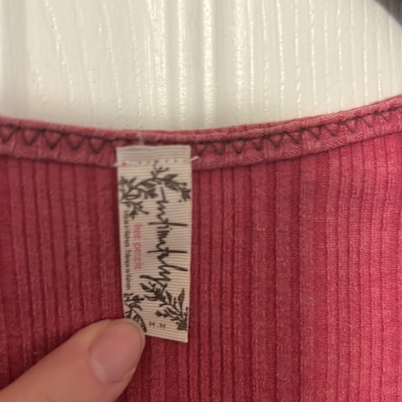 Free People hot pink Move On bodysuit - Picture 3 of 5